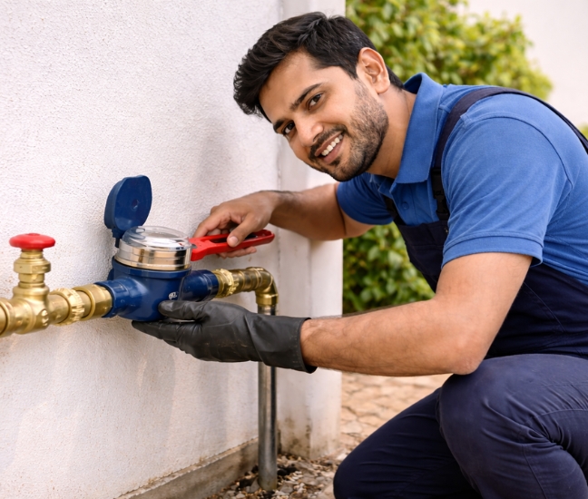 water meter installation